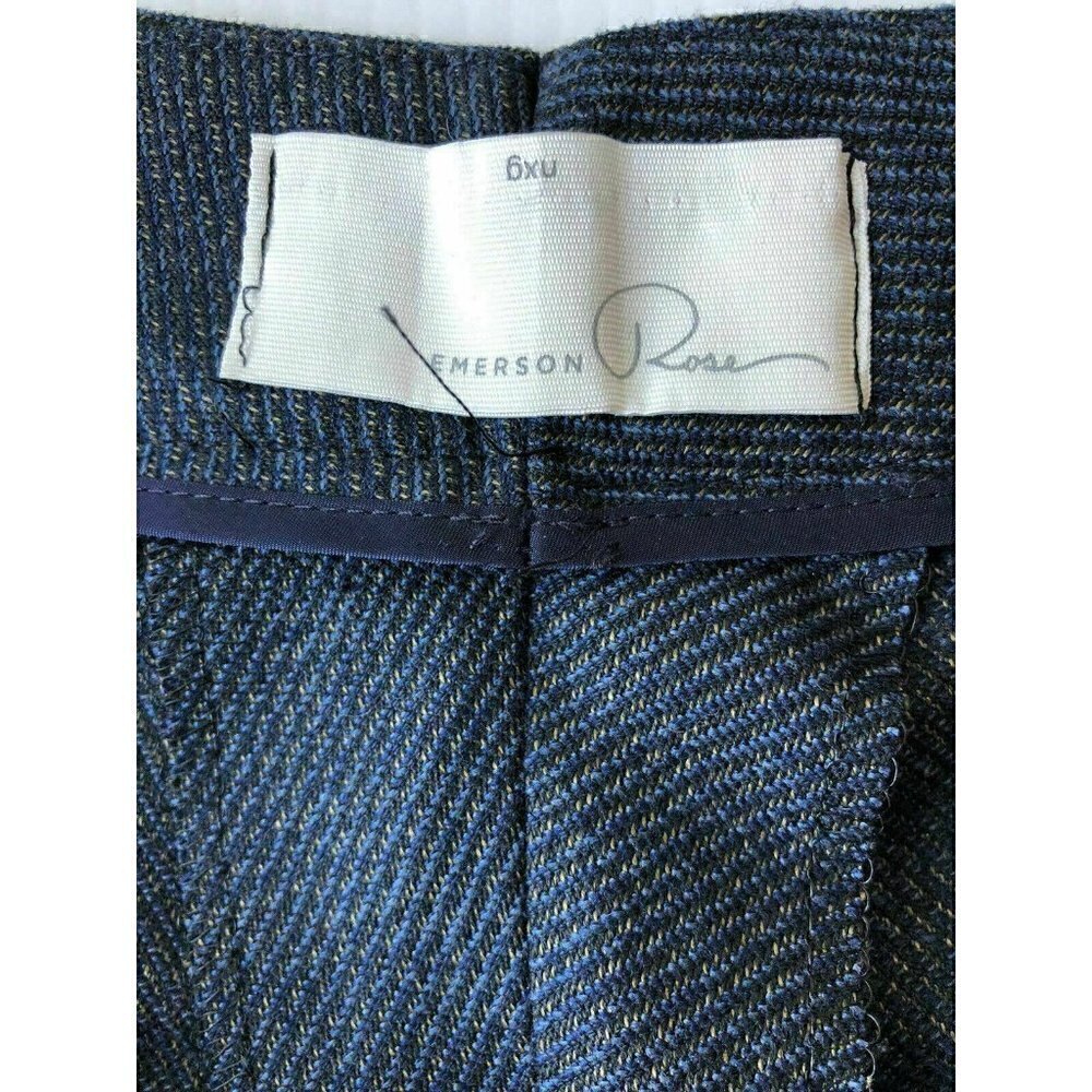 Emerson Rose Womens Blue Knit Twill Woven Ankle Slim Pants Trousers Size 6 - Picture 4 of 12
